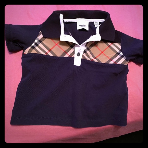 Burberry Other - Burberry kids shirt size 2Y it’s navy blue/ black
